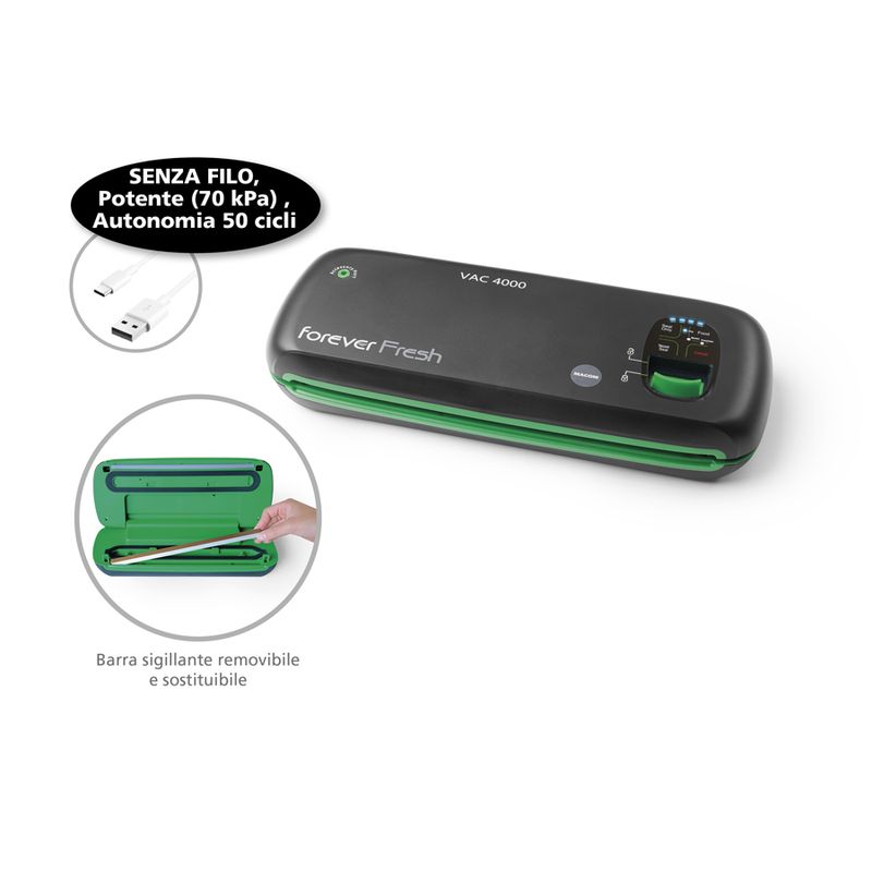 Macom-VAC-4000-macchina-per-sottovuoto-Nero-Verde