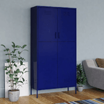 vidaXL Armadio Blu Marino 90x50x180 cm in Acciaio