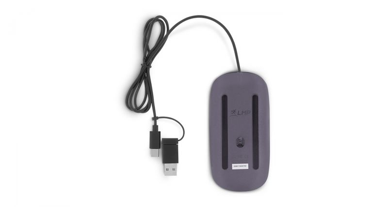 LMP-Easy-Mouse-USB-C-2-tasti---scroll-ottico-1600-dpi-Grigio-siderale---nero-con-adattatore-USB3.0