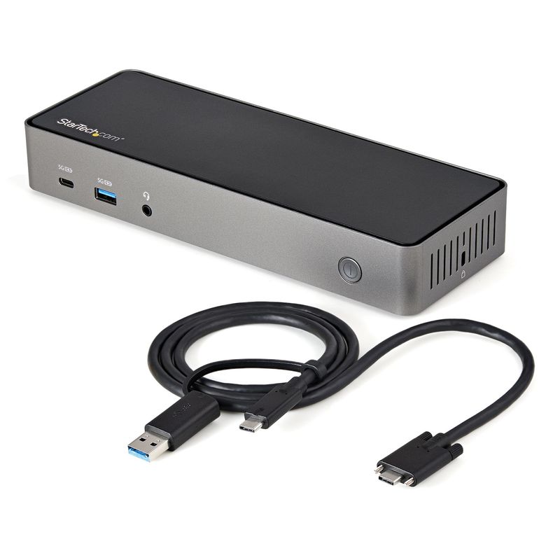 StarTech.com-USB-C-e-USB-A-Dock---Docking-station-triplo-monitor-DisplayPort-HDMI-4K-60Hz---85W-Power-Delivery-6x-USB-GbE--DK31C3HDPDUE-