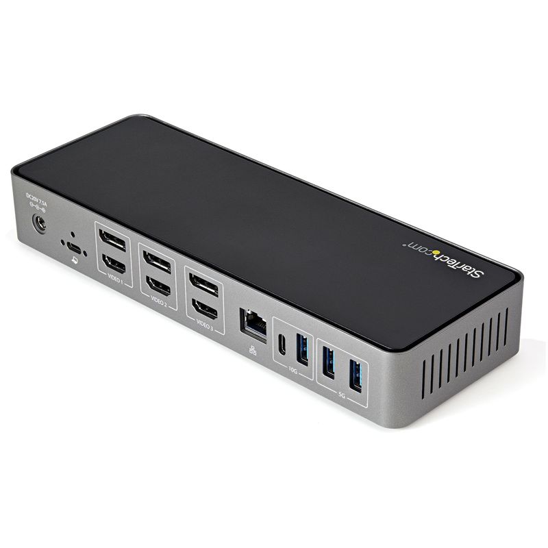 StarTech.com-USB-C-e-USB-A-Dock---Docking-station-triplo-monitor-DisplayPort-HDMI-4K-60Hz---85W-Power-Delivery-6x-USB-GbE--DK31C3HDPDUE-
