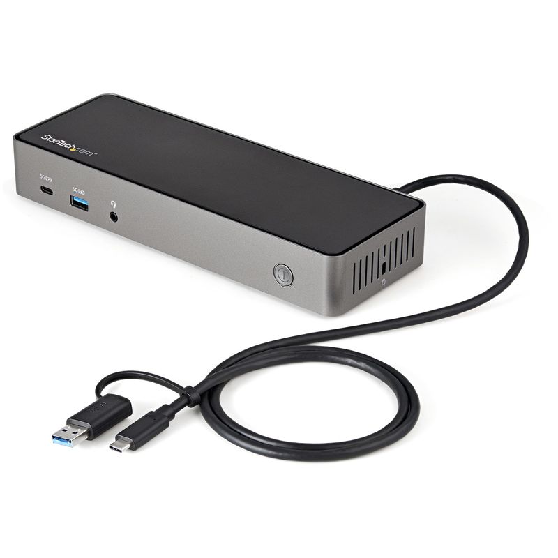 StarTech.com-USB-C-e-USB-A-Dock---Docking-station-triplo-monitor-DisplayPort-HDMI-4K-60Hz---85W-Power-Delivery-6x-USB-GbE--DK31C3HDPDUE-