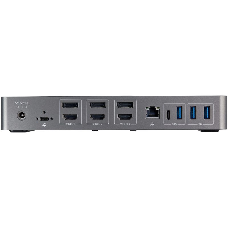 StarTech.com-USB-C-e-USB-A-Dock---Docking-station-triplo-monitor-DisplayPort-HDMI-4K-60Hz---85W-Power-Delivery-6x-USB-GbE--DK31C3HDPDUE-