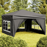 Tenda per Feste Pieghevole con Pareti Laterali Antracite 3x3 m