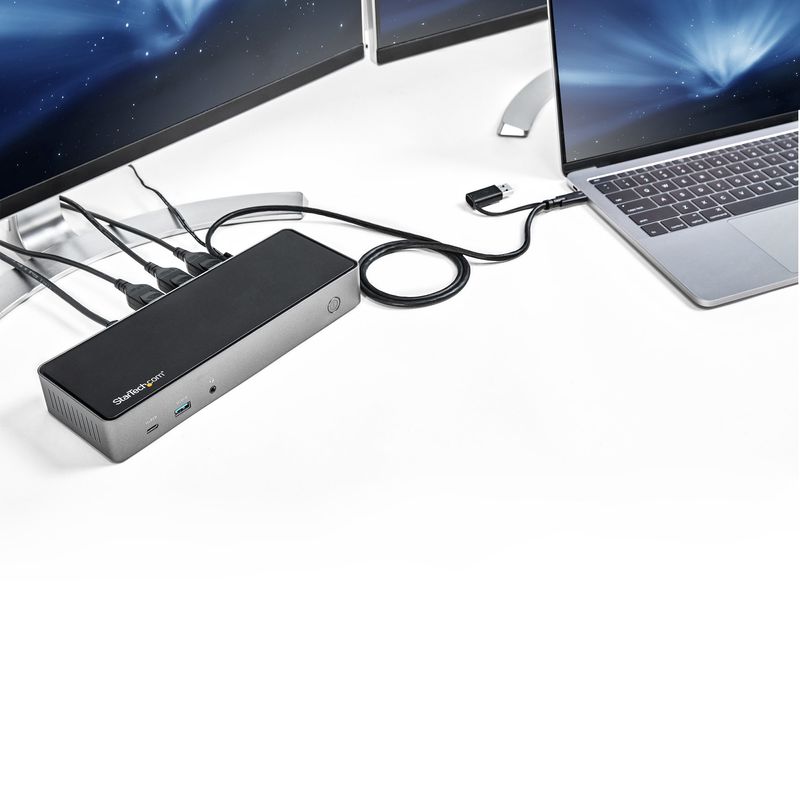 StarTech.com-USB-C-e-USB-A-Dock---Docking-station-triplo-monitor-DisplayPort-HDMI-4K-60Hz---85W-Power-Delivery-6x-USB-GbE--DK31C3HDPDUE-