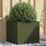 vidaXL Fioriera Verde Oliva 49x47x46 cm in Acciaio Laminato a Freddo