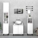 vidaXL Set Mobili da Bagno 3 pz Bianco in Legno Ingegnerizzato