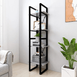 vidaXL Libreria a 4 Ripiani Grigio Cemento 40x30x140 cm in Truciolato