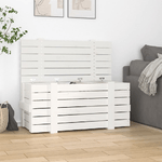 vidaXL Contenitore Portaoggetti Bianco 91x40,5x42 cm Massello di Pino