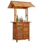 vidaXL Tavolo Bar Esterno con Tetto 113x106x217cm Massello di Acacia