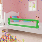 vidaXL Sponde Letto di Sicurezza Bambini Verde 180x42cm Poliestere