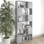 vidaXL Libreria/Divisorio Grigio Cemento 80x24x186 cm in Truciolato