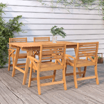 vidaXL Tavolo da Giardino 150x90x75 cm Legno Massello di Acacia