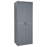 vidaXL Armadio da Giardino Grigio 65x45x172 cm in Rattan PP