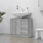 Mobile Lavabo Grigio Sonoma 63x30x54 cm in Legno Ingegnerizzato