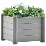 vidaXL Letto Rialzato da Giardino in PP Grigio Pietra 43x43x35 cm