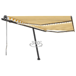 Tenda Automatica con Sensore Vento LED 450x300 cm Gialla Bianca