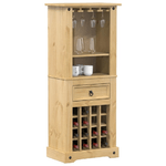 vidaXL Portabottiglie Vino Corona 56x35x120 cm Legno Massello di Pino