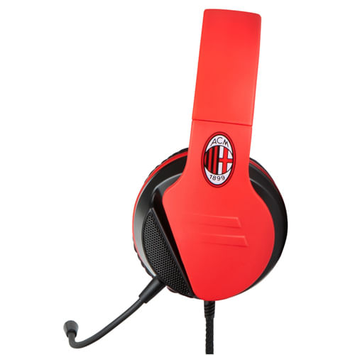 Qubick-AC-Milan-Auricolare-Cablato-A-Padiglione-Giocare-Rosso