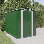 vidaXL Capanno da Giardino Verde 192x274x223 cm Acciaio Zincato