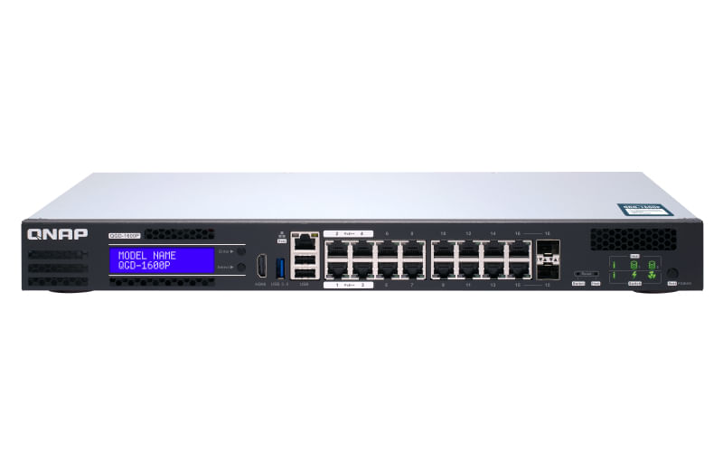 QNAP-QGD-1600P-Gestito-Gigabit-Ethernet--10-100-1000--Supporto-Power-over-Ethernet--PoE--1U-Nero-Grigio