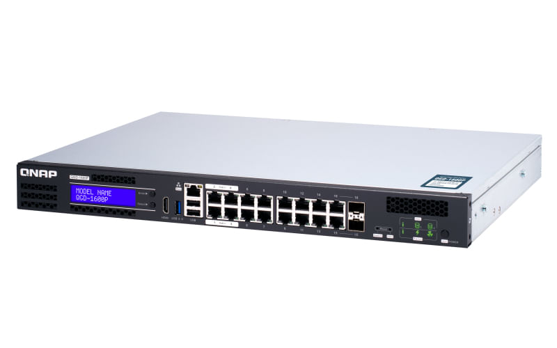 QNAP-QGD-1600P-Gestito-Gigabit-Ethernet--10-100-1000--Supporto-Power-over-Ethernet--PoE--1U-Nero-Grigio