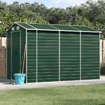 VidaXL Capanno da Giardino Verde 191x300x198 cm in Acciaio Zincato