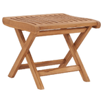 vidaXL Poggiapiedi Pieghevole 46,5x49x41,5 cm Legno Massello di Teak