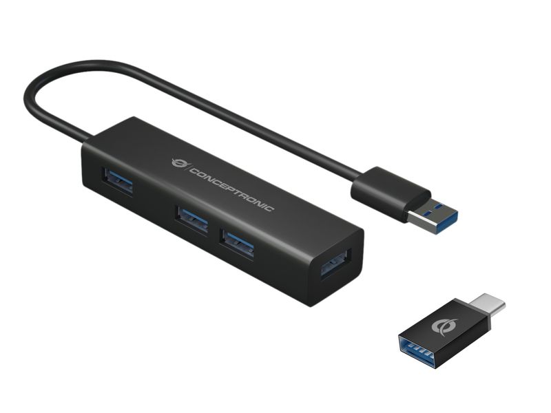 Conceptronic-HUBBIES06B-hub-di-interfaccia-USB-3.2-Gen-1--3.1-Gen-1--Type-A-5000-Mbit-s-Nero