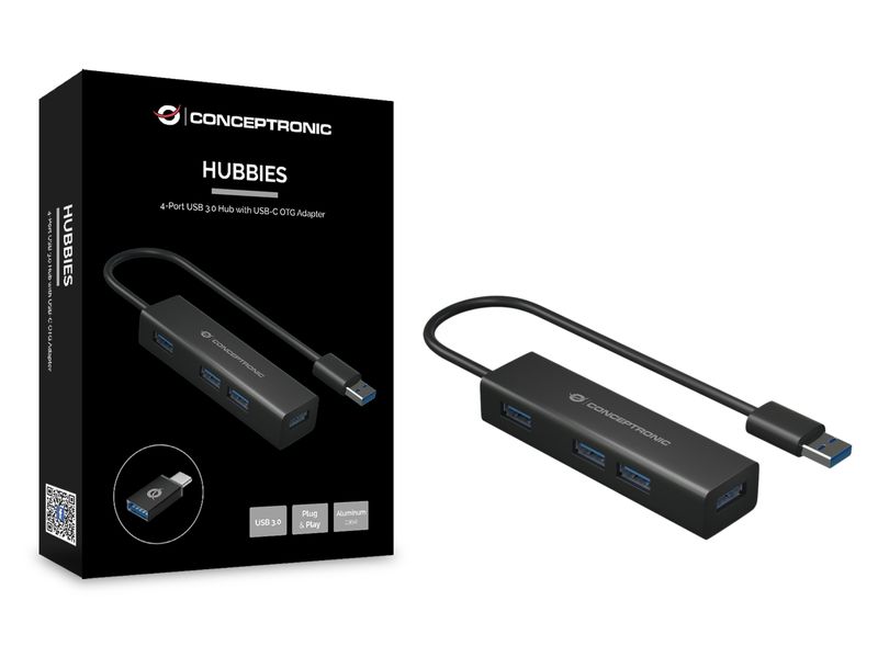 Conceptronic-HUBBIES06B-hub-di-interfaccia-USB-3.2-Gen-1--3.1-Gen-1--Type-A-5000-Mbit-s-Nero