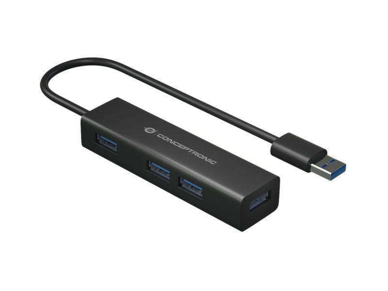 Conceptronic-HUBBIES06B-hub-di-interfaccia-USB-3.2-Gen-1--3.1-Gen-1--Type-A-5000-Mbit-s-Nero