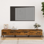 Mobile TV Rovere Fumo 150x34,5x30 cm in Legno ingegnerizzato