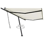 vidaXL Tenda da Sole Manuale Autoportante 500x300 cm Crema