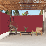 vidaXL Tenda da Sole Laterale Retrattile Rossa 200x600 cm