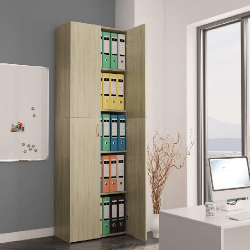 Armadio per Ufficio Rovere Sonoma 60x32x190 cm in Truciolato