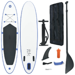 vidaXL Set Tavola Gonfiabile da SUP Blu e Bianco