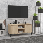 vidaXL Mobile TV con Gambe in Metallo Rovere Sonoma 103,5x35x50 cm