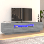 vidaXL Mobile Porta TV con Luci LED Grigio Sonoma 160x35x40 cm