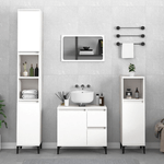 vidaXL Armadietto da Bagno Bianco 30x30x190 cm in Legno ingegnerizzato