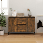 Credenza Rovere Fumo 104x35x70 cm in Legno Ingegnerizzato