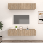 Mobili TV 4 pz Rovere Sonoma 80x30x30 cm in Legno Ingegnerizzato