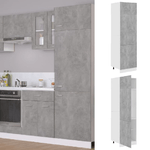 vidaXL Armadio per Frigo Grigio Cemento 60x57x207 cm in Truciolato