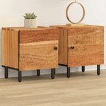 vidaXL Comodini 2pz 40x33x46 cm in Legno Massello di Acacia