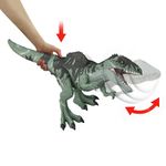 Mattel Jurassic World Gigantosauro Attacco Letale con fauci mobili, ruggito e movimenti