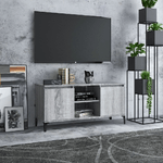 Mobile TV con Gambe in Metallo Grigio Sonoma 103,5x35x50 cm