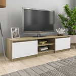 vidaXL Mobile TV Bianco Rovere Sonoma 140x40x35,5 cm Legno ingegnerizzato