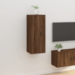 vidaXL Mobile Porta TV a Parete Rovere Marrone 40x34,5x100 cm