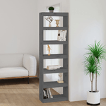 vidaXL Libreria/Divisorio Grigio 60x30x199,5 cm Legno Massello di Pino