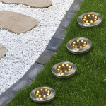 HI Luci Solari a LED Interrate da Giardino Set 4 pz