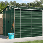 VidaXL Capanno da Giardino Verde 191x895x198 cm in Acciaio Zincato